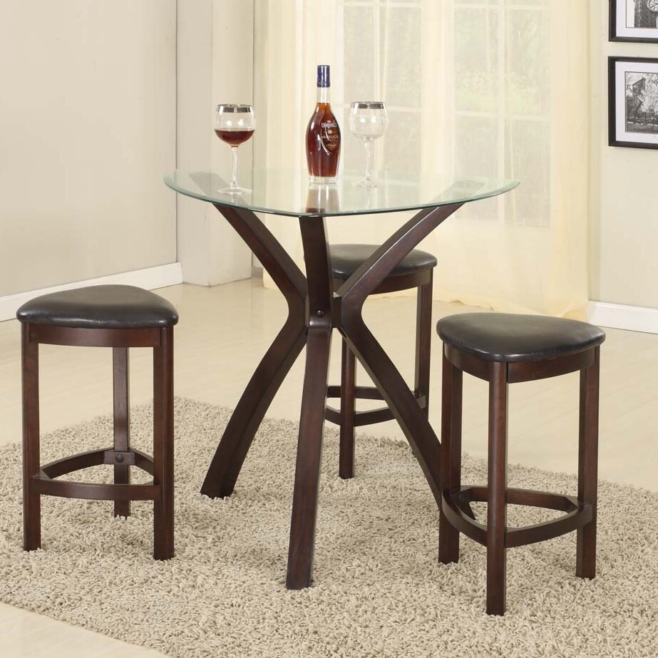 New Cappuccino Espresso Finish Wood Piece Bar Table