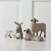 shepherd and stable animals willow tree in box