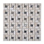 Legion Furniture 11.75" x 11.75" Stone Mosaic Tile in Gray & Reviews