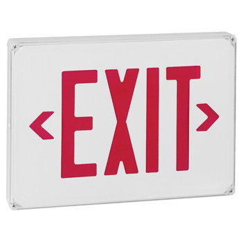 12 volt battery and have an automatic shutoff when the battery is ... LED Exit Light with Battery Cold Weather in Red | Wayfair