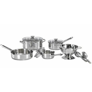 WearEver Cook and Strain 3 Ply Stainless Steel 10 Piece Cookware Set