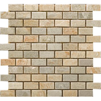 Emser Tile Natural Stone Brick Joint 1" x 2" Slate Mosaic ...