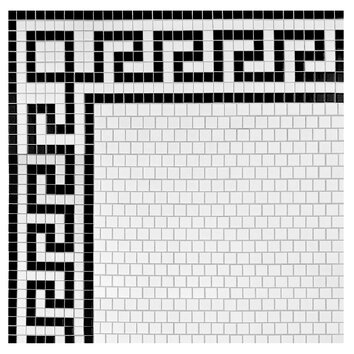 Grecian white mosaic tile