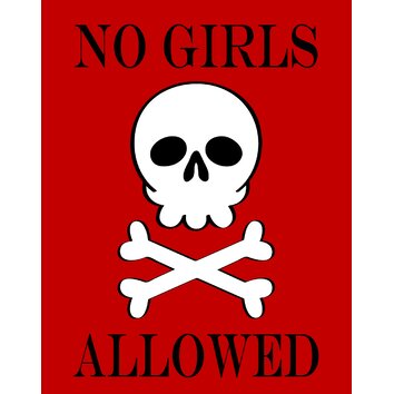 No Girls Allowed Paper Print