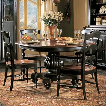 Hooker Furniture Indigo Creek Pedestal Dining Table in Black