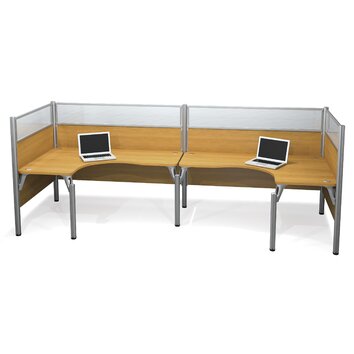 Pro Biz Double Back to Back U Desk Workstation