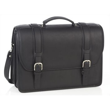 Aston Leather Leather Laptop Briefcase