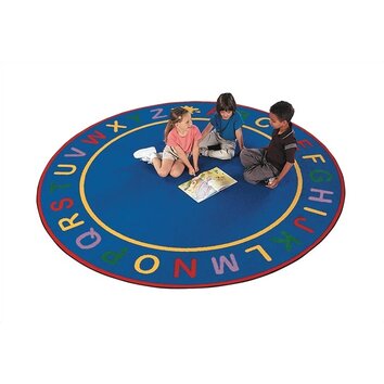 Childrens Blue Alpha Area Rug