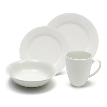 White Basics Providence 16 Piece Dinnerware Set