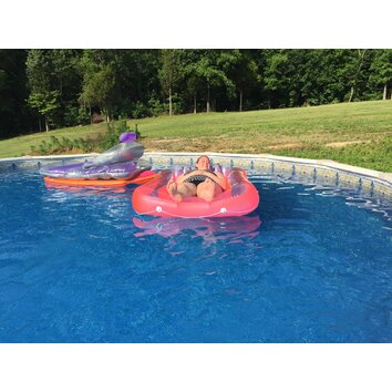 swimline 71 inch swimming pool inflatable suntan tub lounge water raft float