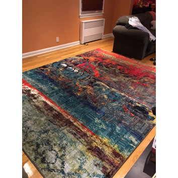 strata eroded printed mohawk rug multi area