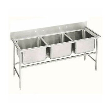 900 Series 68 x 31 Triple Seamless Bowl Scullery Sink