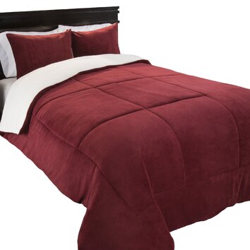 Sherpa/Fleece Comforter Set