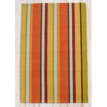 CLM Sunset Fiesta Gold Stripe Area Rug