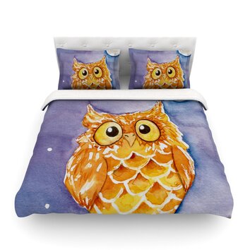 Little Hoot by Padgett Mason Cotton Duvet Cover