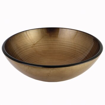 Kingston Brass Fauceture Glass Round Vessel Bathroom Sink