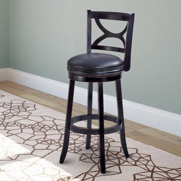 CorLiving Woodgrove 29 Swivel Bar Stool with Cushion