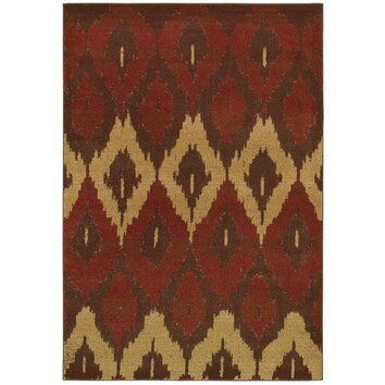 Alameda Cultural Weave Maroon/Beige Area Rug