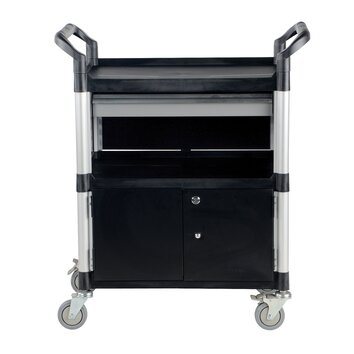 Shelf Commercial Cart with Doors