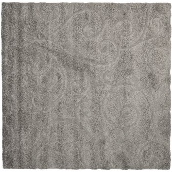 Gray/Beige Shag Area Rug