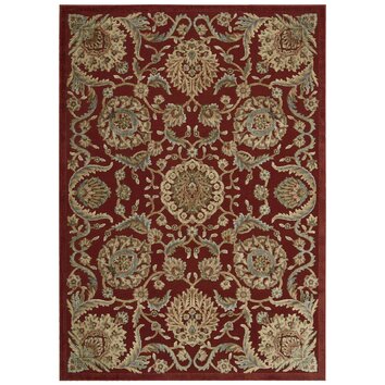Graphic Illusions Red Area Rug