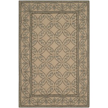 Wilton Taupe/ Green Area Rug