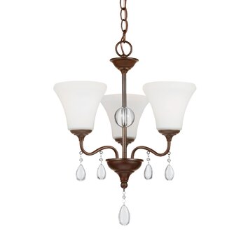 Sea Gull Lighting West Town 3 Light Mini Chandelier