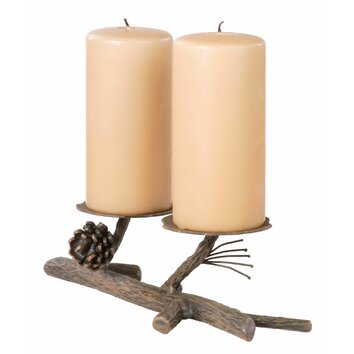 Pine Double Candelabra