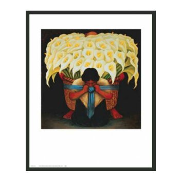 Rivera El Vendedor El Alcatraces Framed Painting Print