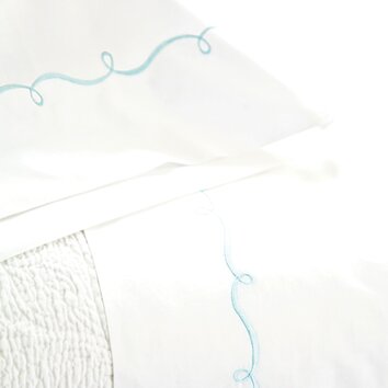 Pine Cone Hill Embroidered Hem 200 Thread Count Sheet Set SES Sheet