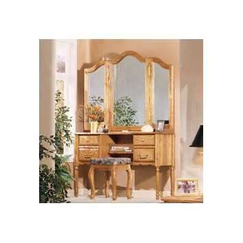 Bebe Furniture Country Heirloom Vanity with Mirror