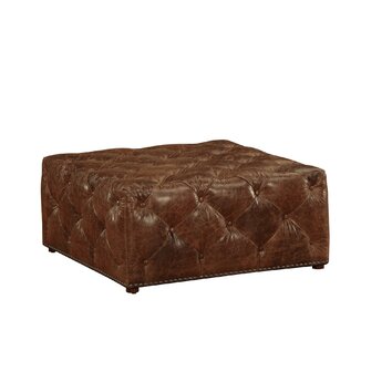 Optimal Leather Tufted Cocktail Ottoman