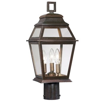 Crossroads Point 3 Light Outdoor Post Lantern