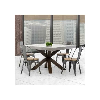 Modrest Urban Concrete Square Dining Table | Wayfair