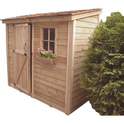 Outdoor Living Today SpaceSaver 8 Ft. W x 4 Ft. D Wood Lean-To Shed 