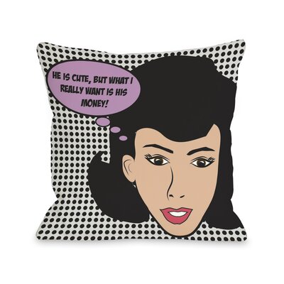 One Bella Casa Want His Money Throw Pillow - One-Bella-Casa-Want-His-Money-Pillow-70887PL
