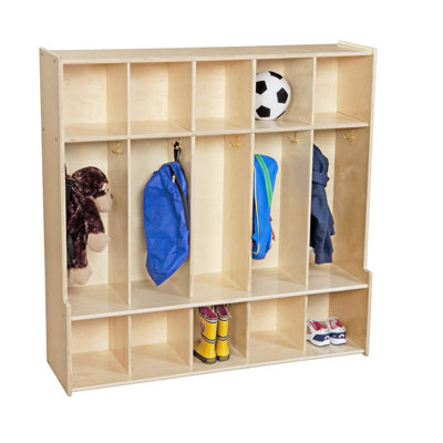 Wood Designs Contender 1 Tier 5-Section Seat Locker C51000 C51000F