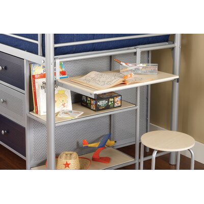 ... Junior Twin Low Loft Bed with Desk and Built-In Ladder by Hillsdale