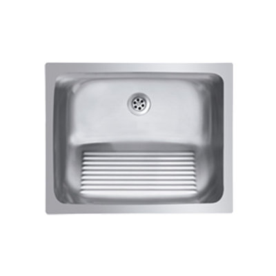 Ukinox Single Basin Stainless Steel Laundry Sink with washboard ...