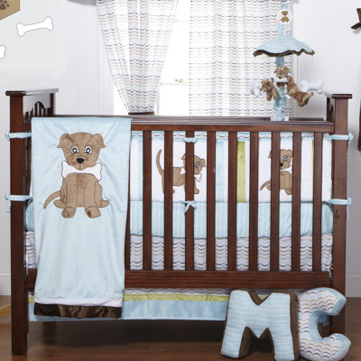 Puppy Pal Boy Infant 4 Piece Crib Bedding