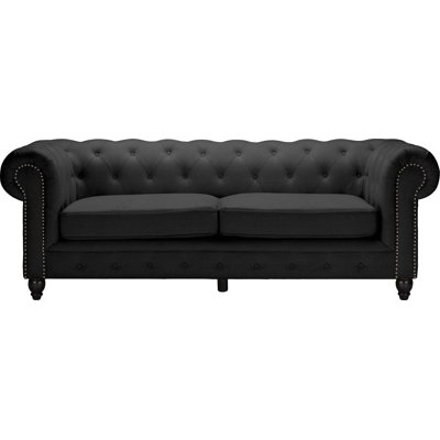 Wholesale Interiors WHI6598 Baxton Studio Cassandra Rolled Arm 3 Seater Sofa