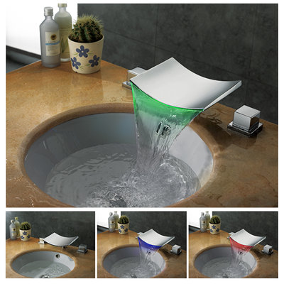 Kokols Double Handle Widespread Vessel Sink Faucet & Reviews Wayfair