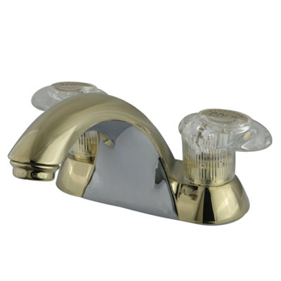 Naples Double Handle Centerset Bathroom Sink Faucet by Kingston Brass