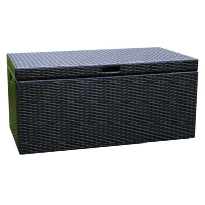 Jeco Inc. Outdoor 70 Gallon Wicker Deck Storage Box ...