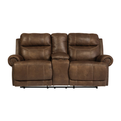 Signature Design by Ashley 3840 Austere Double Reclining Console Loveseat