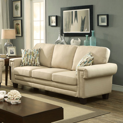 Hokku Designs KUI7582 Prissalla II Nailhead Trim Sofa