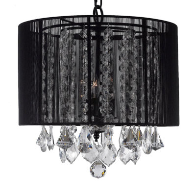 Harrison Lane 3 Light Drum Chandelier Crystal Chandelier
