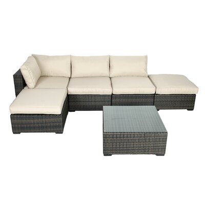 Gavrilin 6 Piece Sectional Seating Group with Cushion