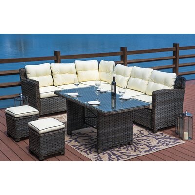 Monte Carlo 5 Piece Dining Set with Cushions