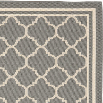 Safavieh Courtyard Anthracite & Beige Indoor/Outdoor Area Rug CY6918 246
